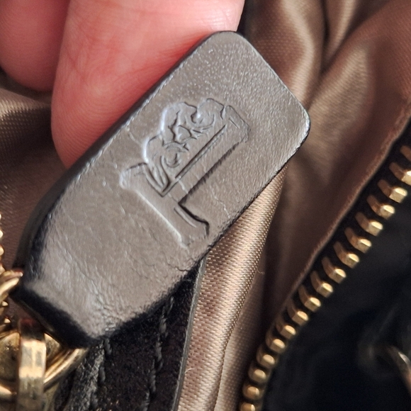 TOD’s Pashmy Luna Designer Black Nylon & Patient Leather Multi Zippers Handbag - Picture 12 of 15